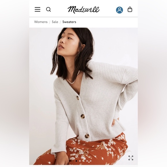 Madewell Sweaters - Madewell Cameron‎ Ribbed Cardigan Softest Yarn